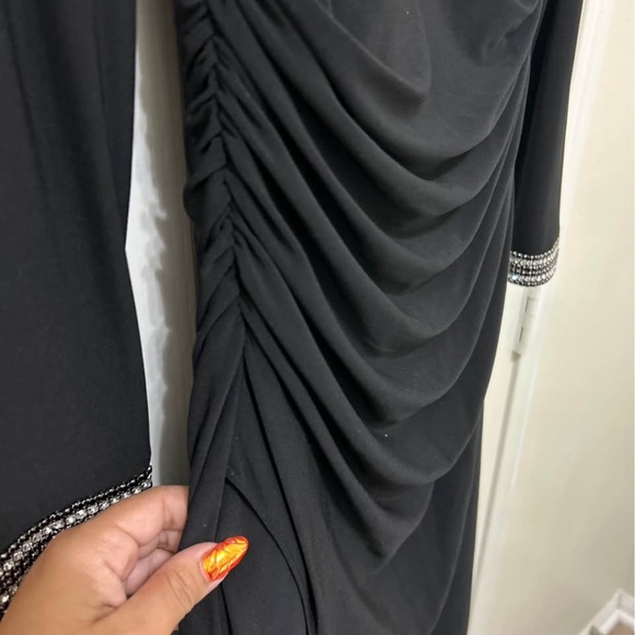 Betsy & Adam Elegant Black Gown - Picture 2 of 7